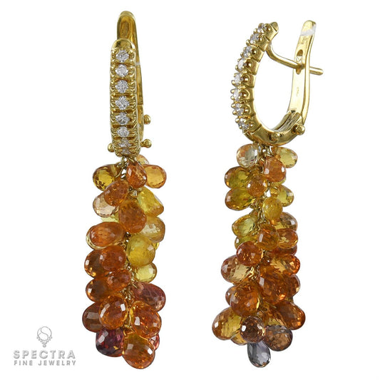 Adamas Milano Diamond Necklace Drop Earrings Demi Parure Suite
