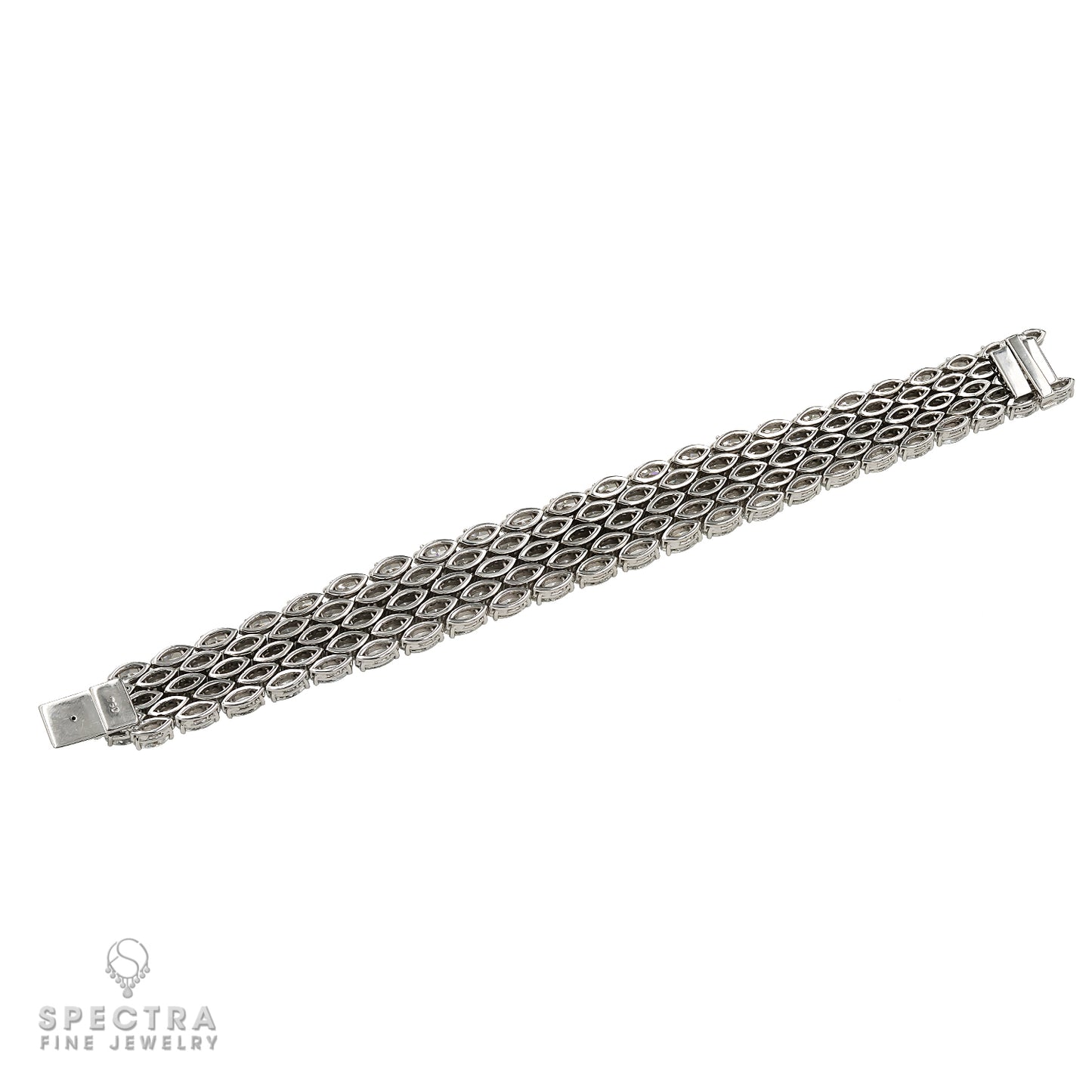 32.44 cts. Spectra Fine Jewelry Diamond Marquise Articulated Bracelet - view 3