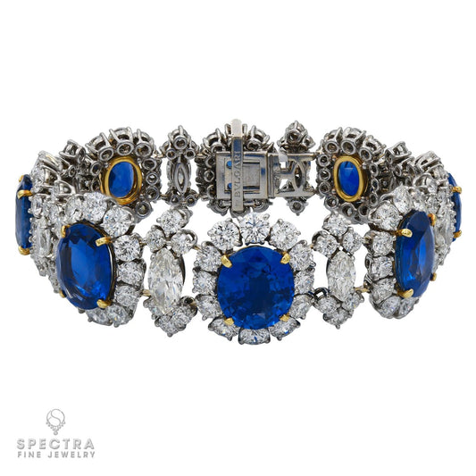 Bulgari Vintage Mid-Century 62 ct. Sapphire, Diamond Bracelet