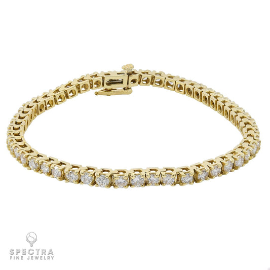 5.0 ct Diamond Tennis Bracelet in 14K Yellow Gold – Contemporary Fine Jewelry