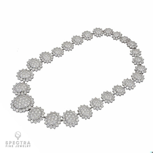 Demi Parure Suite with Diamond Pave Honeycomb Design