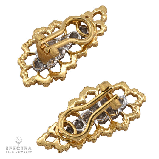 Buccellati 18k Gold Diamond Clip-On Earrings, 2.0 cts.