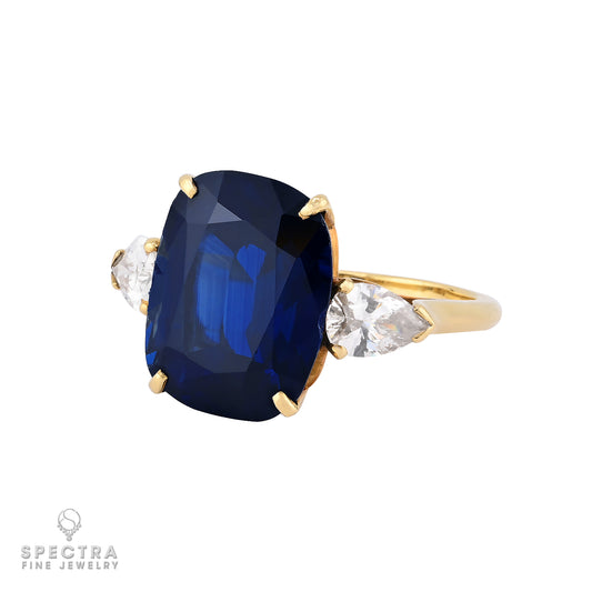 M. Gerard 14.0 ct. Sapphire Diamond Three-Stone Ring