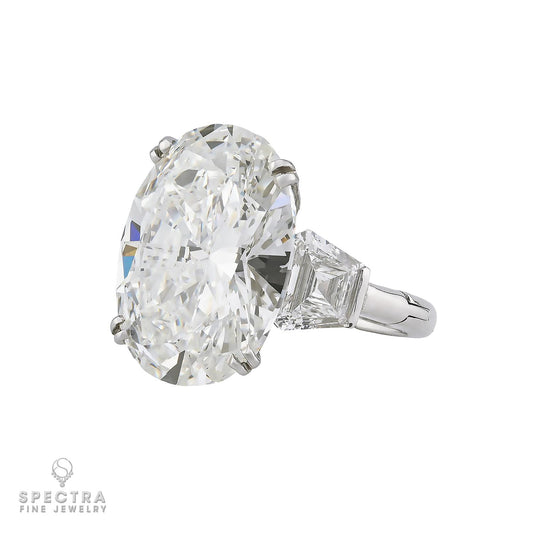 Graff 13.11ct Oval Diamond Engagement Ring GIA H VS1 Platinum