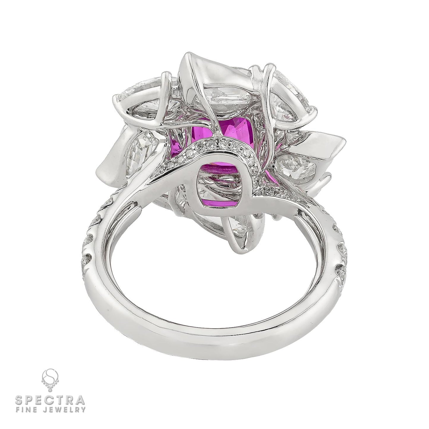 3.04 ct. Unheated Ceylon Pink Sapphire & Diamond Ring | Spectra Fine Jewelry