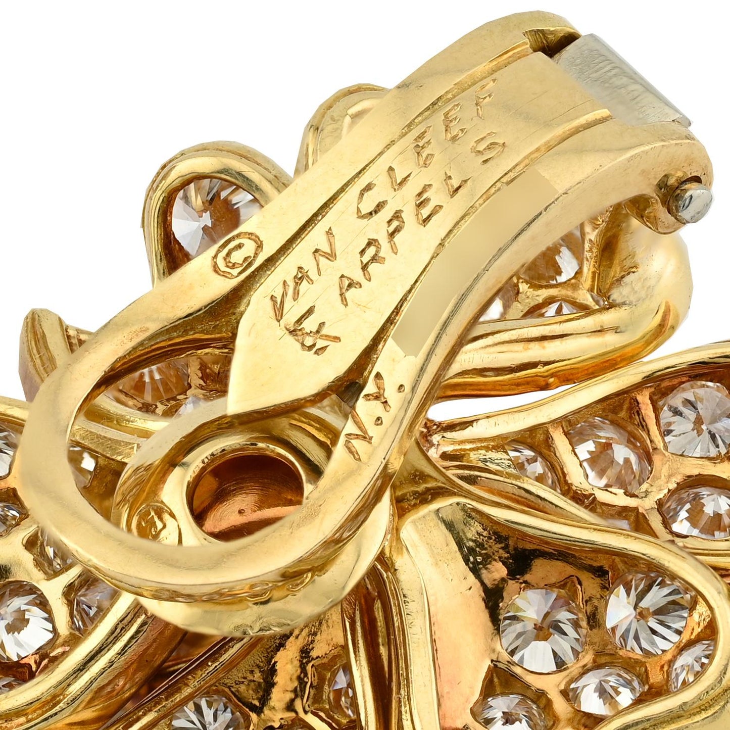 Van Cleef & Arpels Pavot Diamond Brooch & Earrings Set