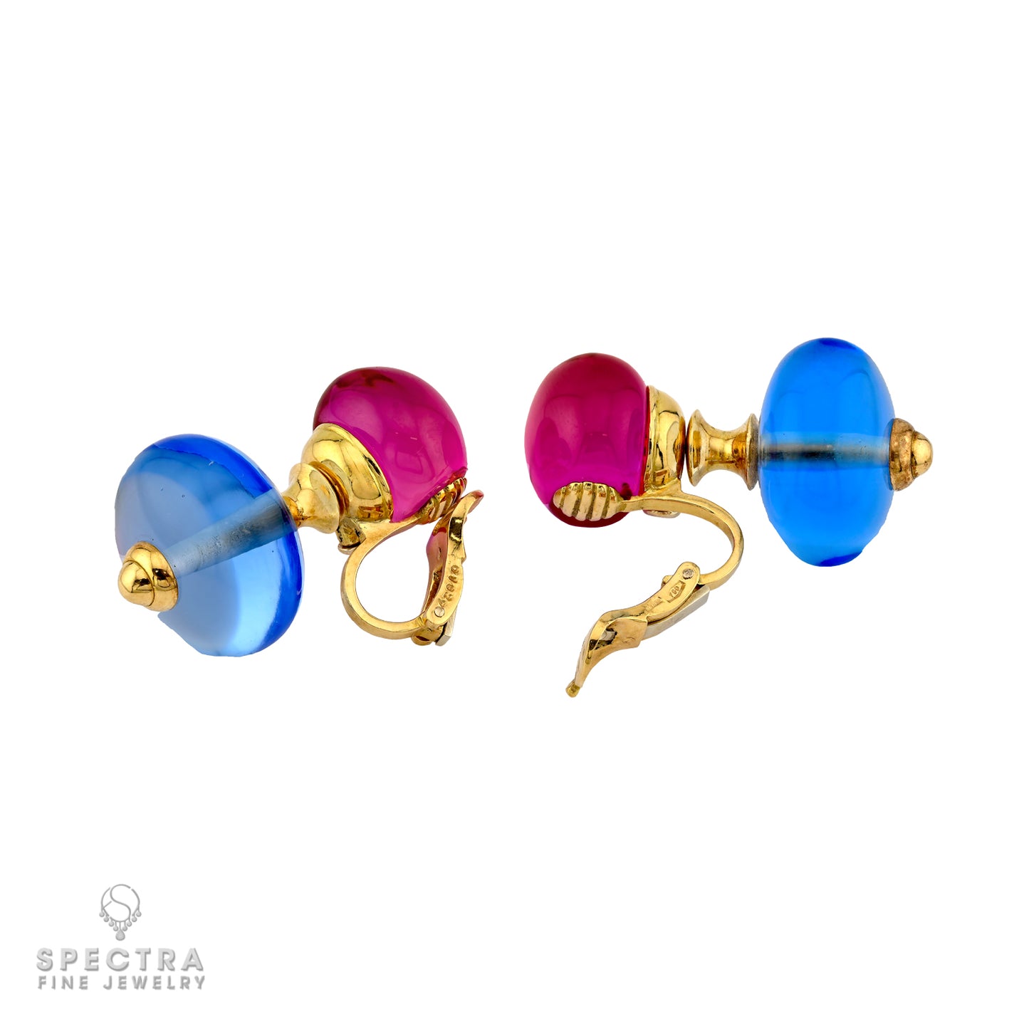 Marina B Multi-Colored Quartz Necklace & Earrings Suite | 18k Gold - view 6