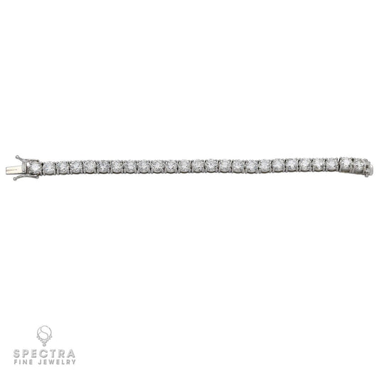 25.50 ct Diamond Tennis Bracelet in 18K White Gold – Spectra Fine Jewelry