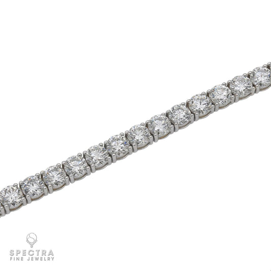 21.05 ct Diamond Tennis Bracelet in 14K White Gold – Spectra Fine Jewelry