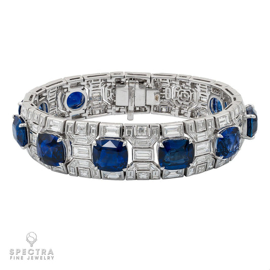 Vintage Bulgari Ceylon Sapphire Diamond Bracelet
