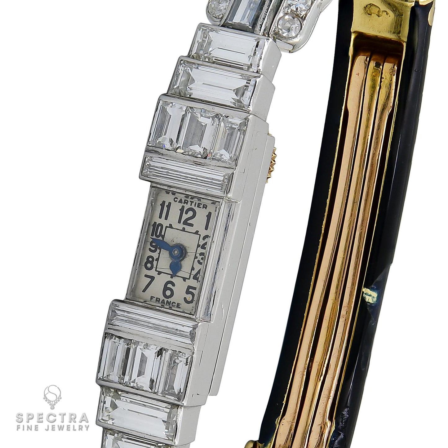 Art Deco Diamond Wristwatch by Cartier