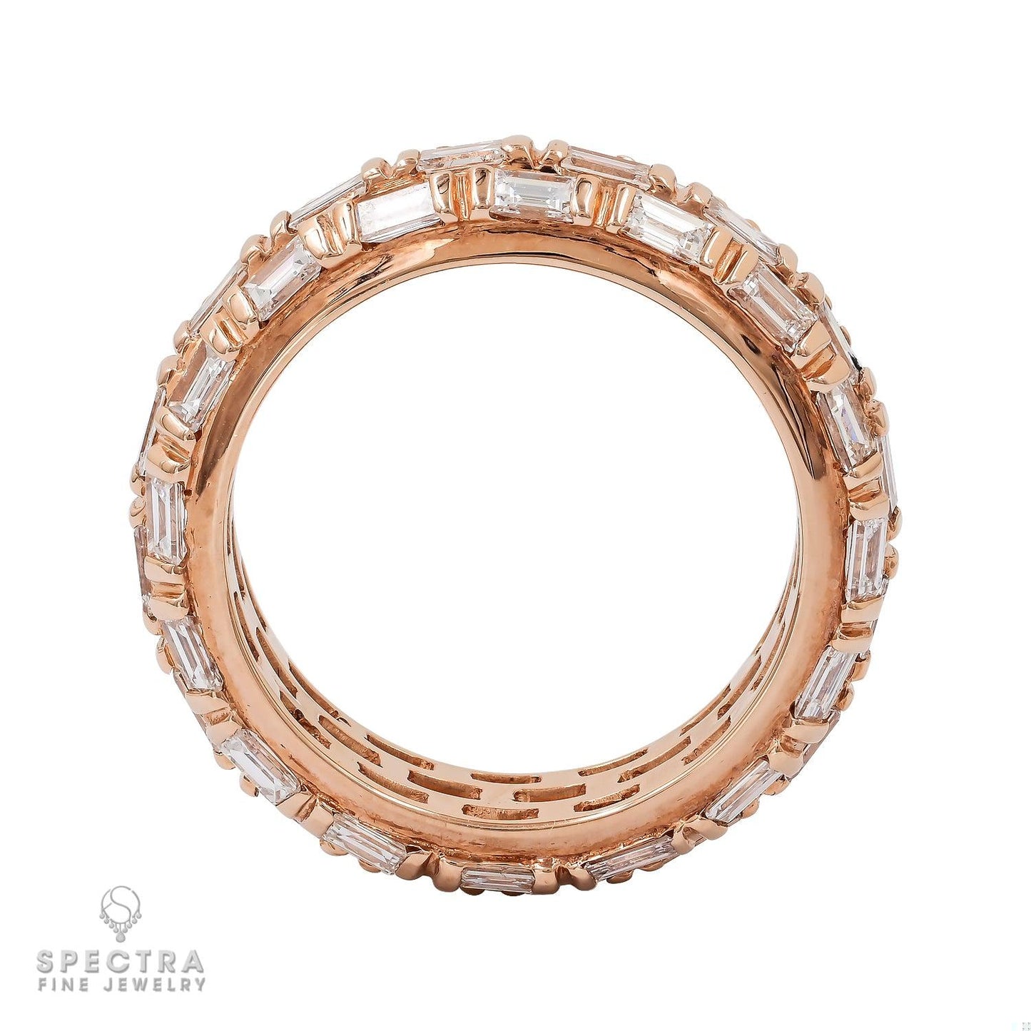 Spectra Fine Jewelry 2.24cts Diamond Rose Gold Wedding Band