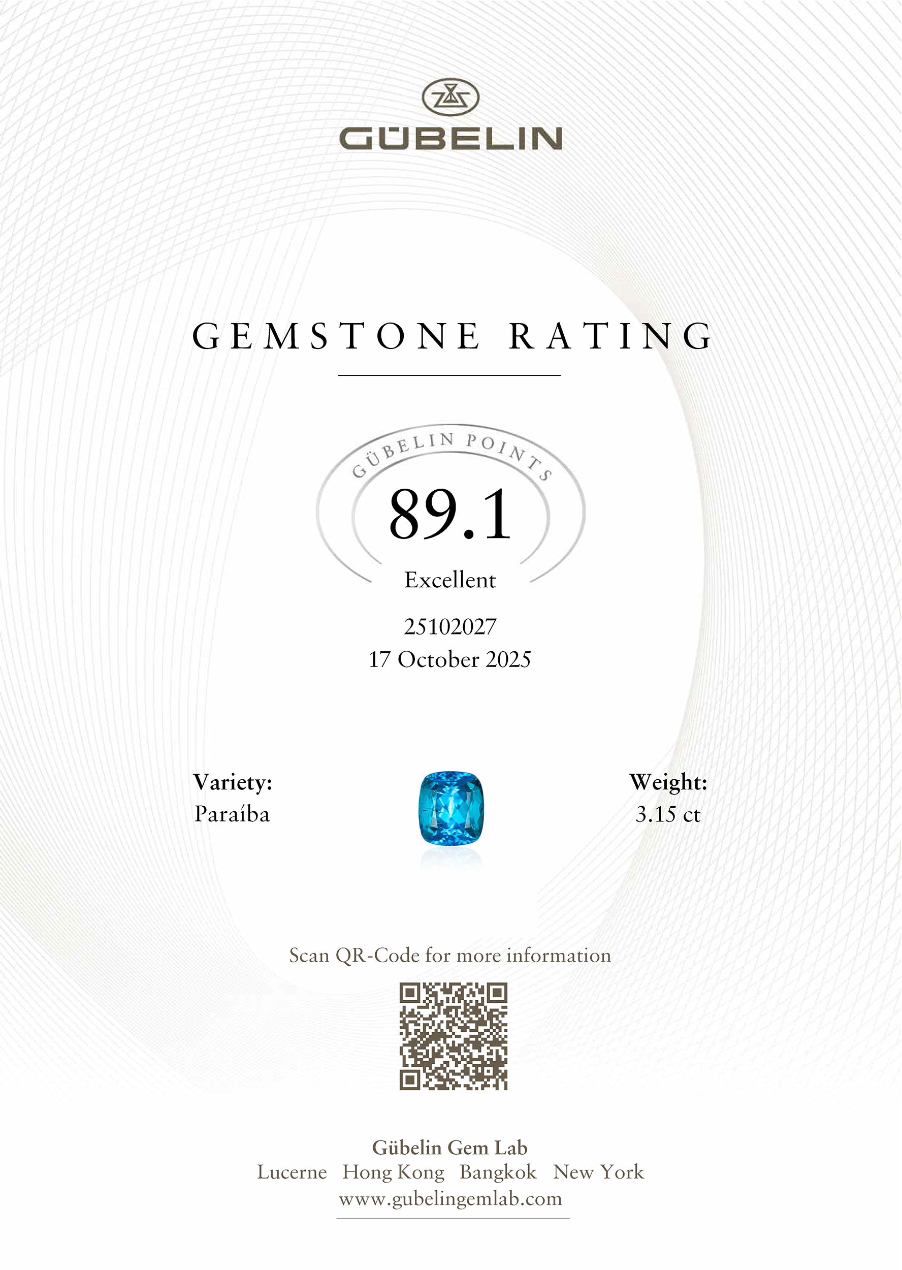 3.15ct Brazilian Paraiba Tourmaline & Diamond Ring | Gubelin