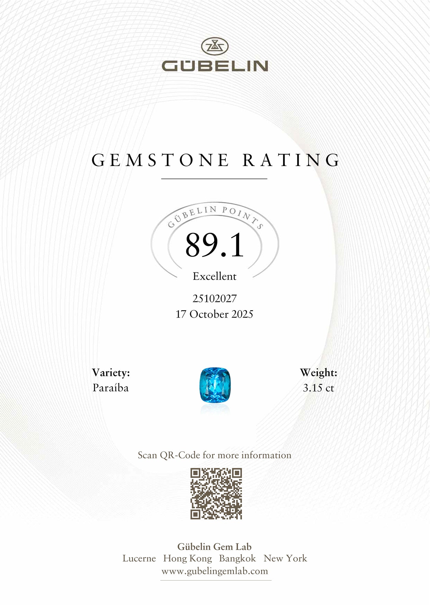 3.15ct Brazilian Paraiba Tourmaline & Diamond Ring | Gubelin
