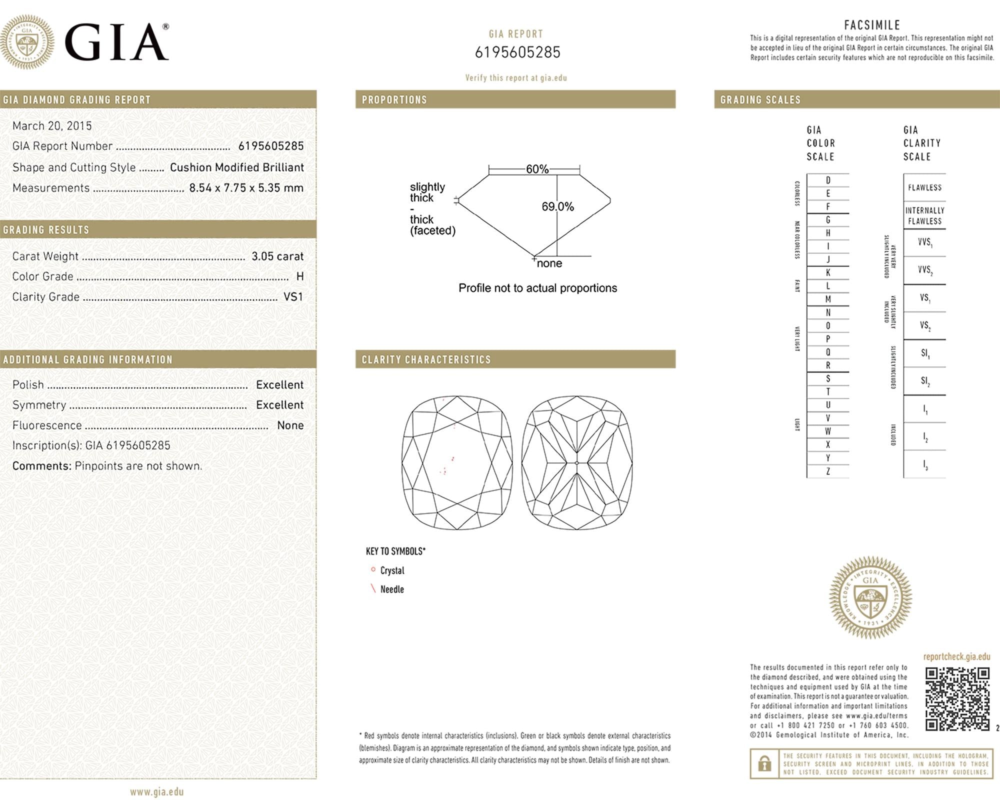 Spectra Fine Jewelry  3.05 ct. Diamond Three-Stone Engagement Ring