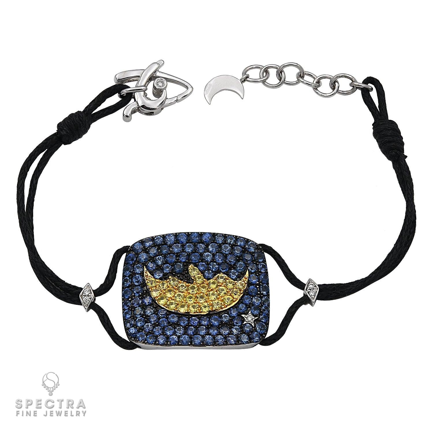 Adamas Signature Bracelet: Blue and yellow Sapphire with Diamonds