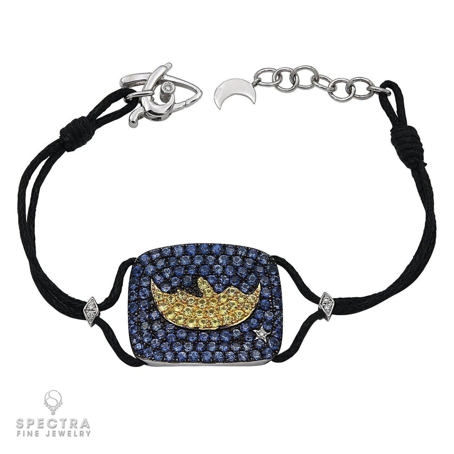 Adamas Signature Bracelet: Blue and yellow Sapphire with Diamonds