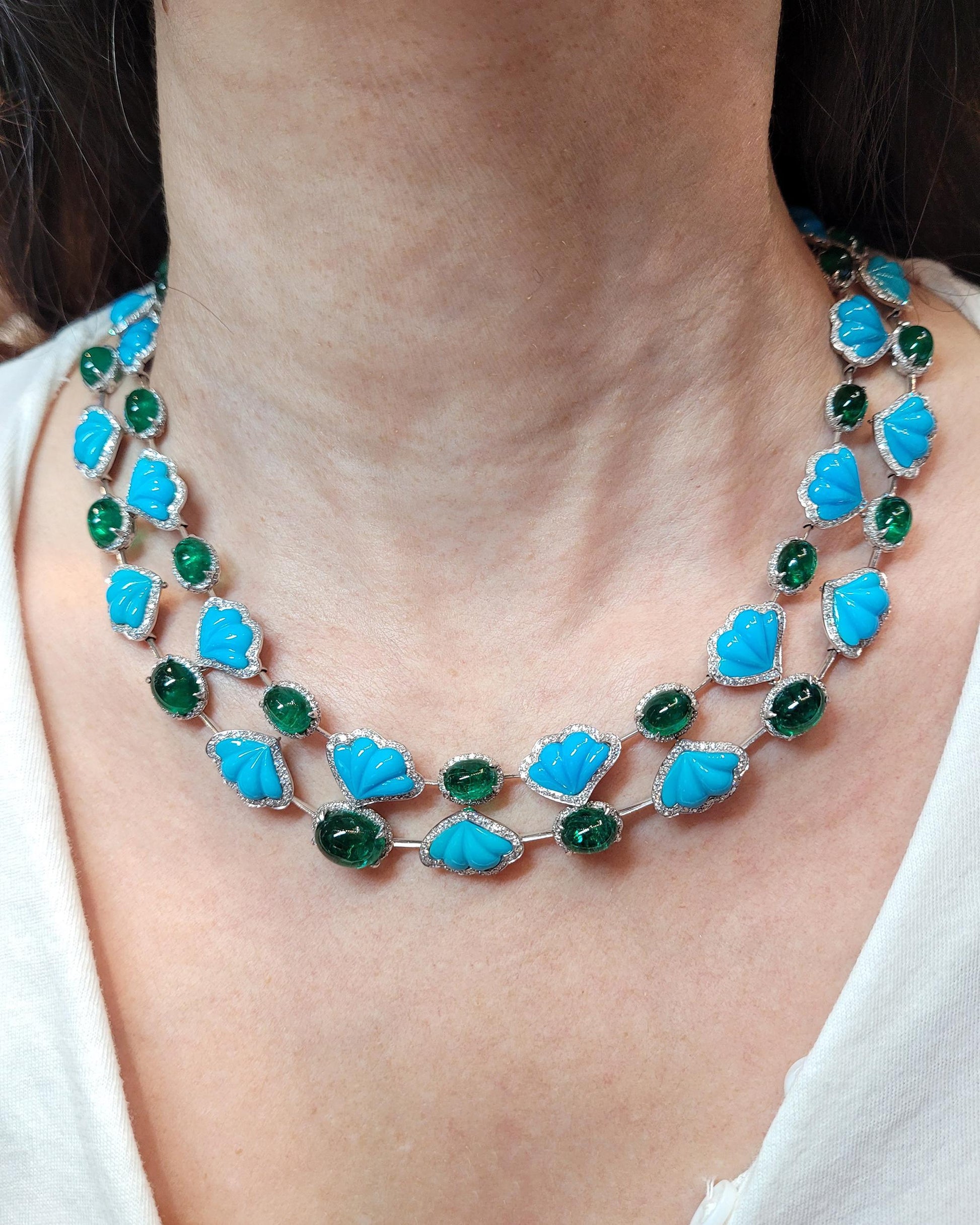 Ambrosi Contemporary Gemstone Demi Parure Suite