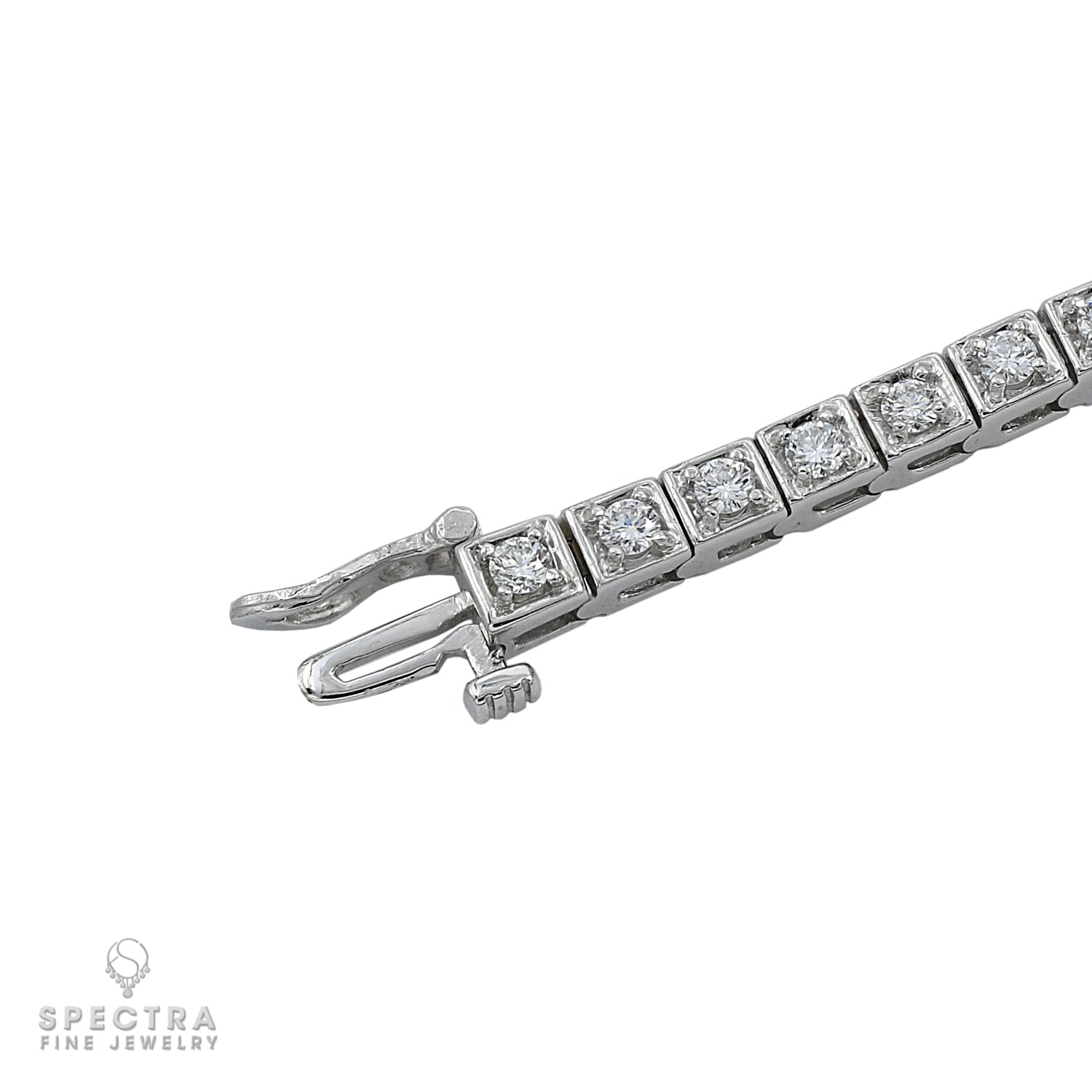 Contemporary Diamond Tennis Bracelet 3.28ct