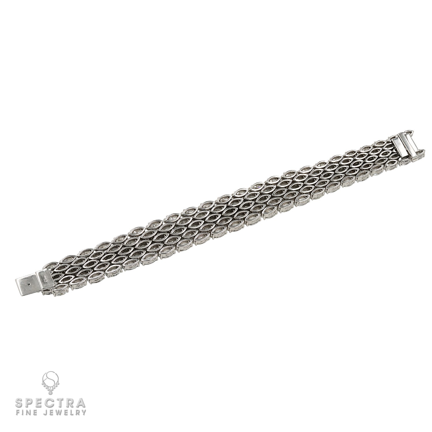 32.44 cts. Spectra Fine Jewelry Diamond Marquise Articulated Bracelet - view 3