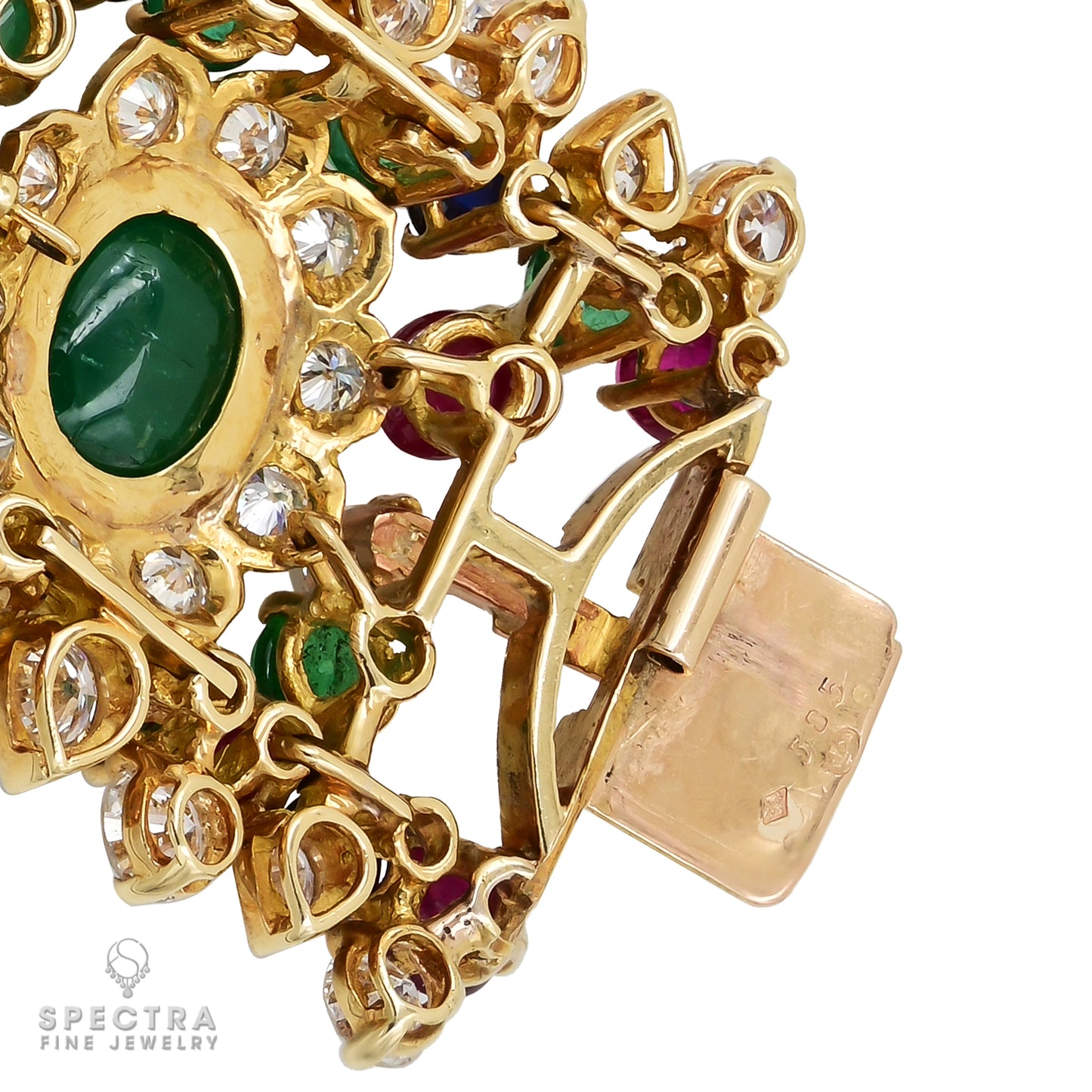 Van Cleef & Arpels Tapestry Diamond & Gemstone Bracelet – Estate - view 5