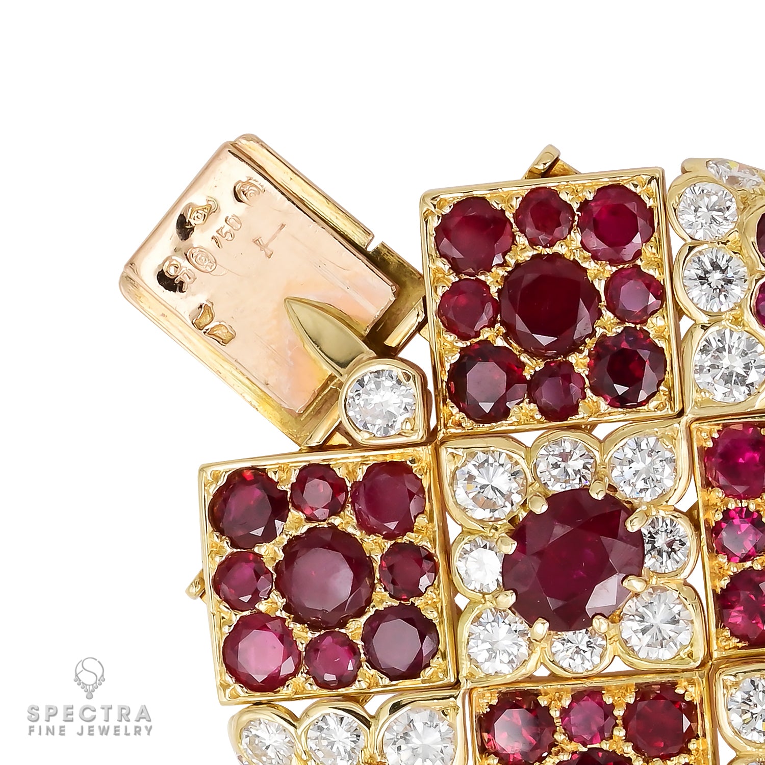 Cartier “Mexico” Ruby & Diamond Bracelet in 18K Gold – Signed Estate