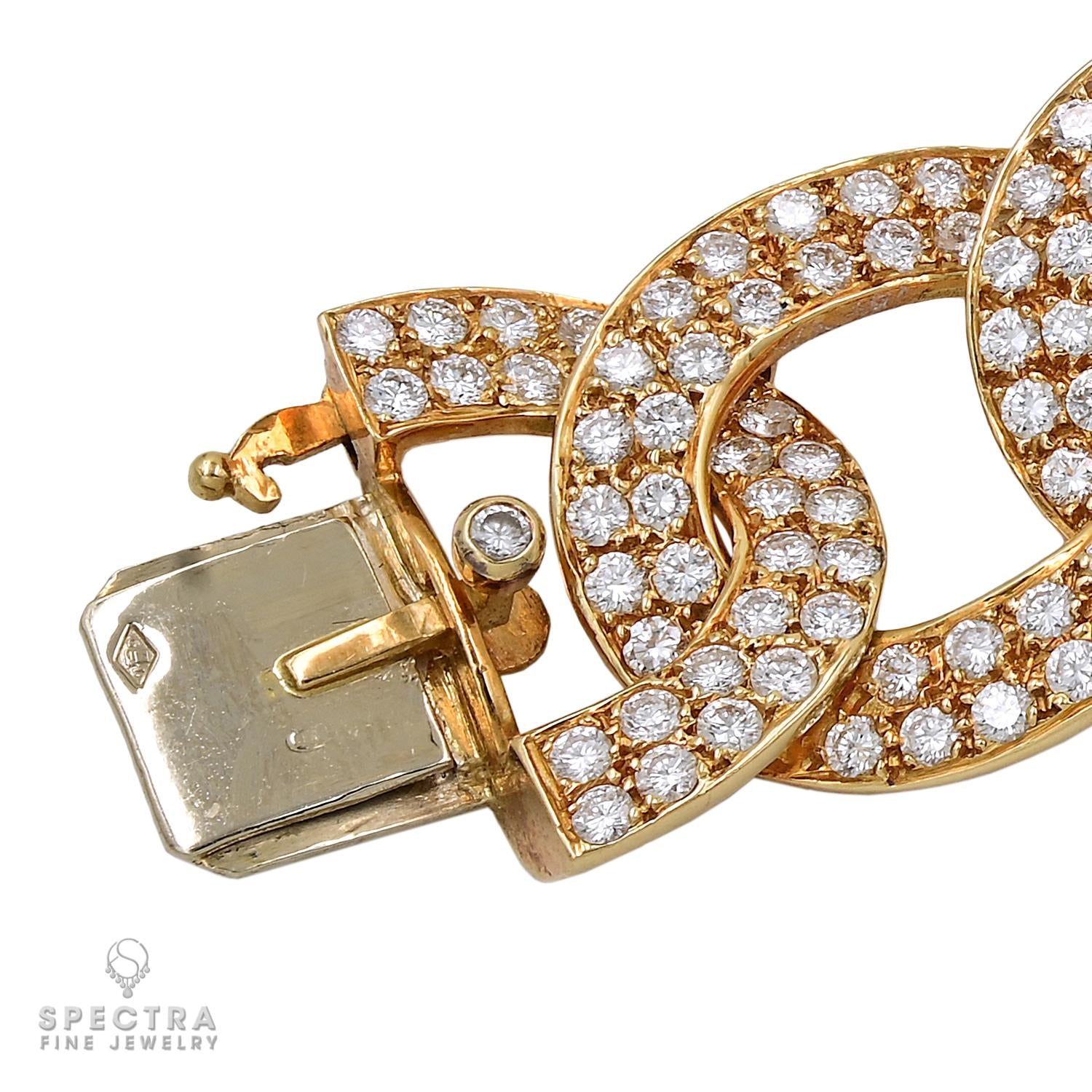 Van Cleef & Arpels “Olympia” 17.6 ct Diamond Bracelet in 18K Gold – Signed