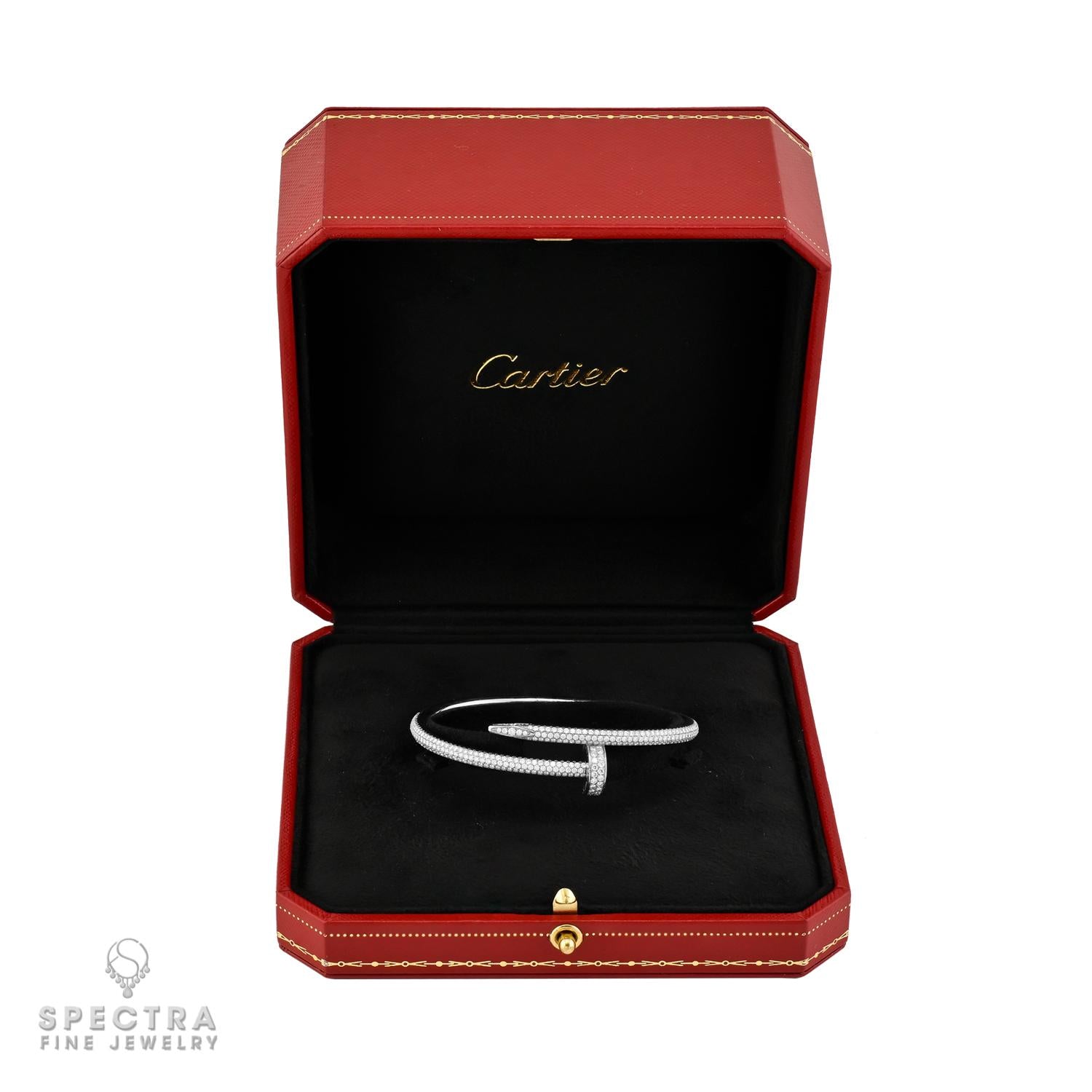 Cartier Juste un Clou Diamond Bangle in 18K White Gold – Signed Fine Jewelry