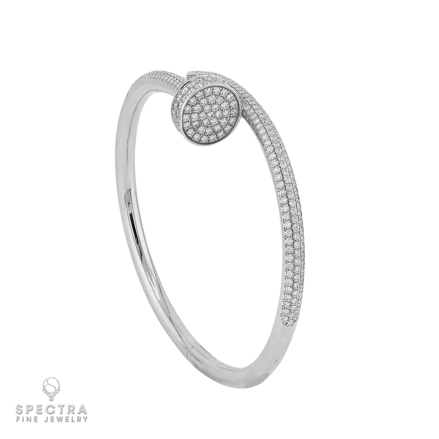Cartier Juste un Clou Diamond Bangle in 18K White Gold – Signed Fine Jewelry