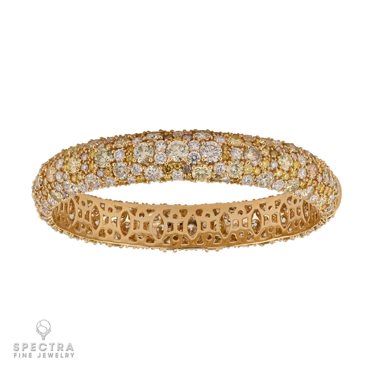34.08ct Multicolor Diamond Bangle Bracelet | Spectra Fine Jewelry