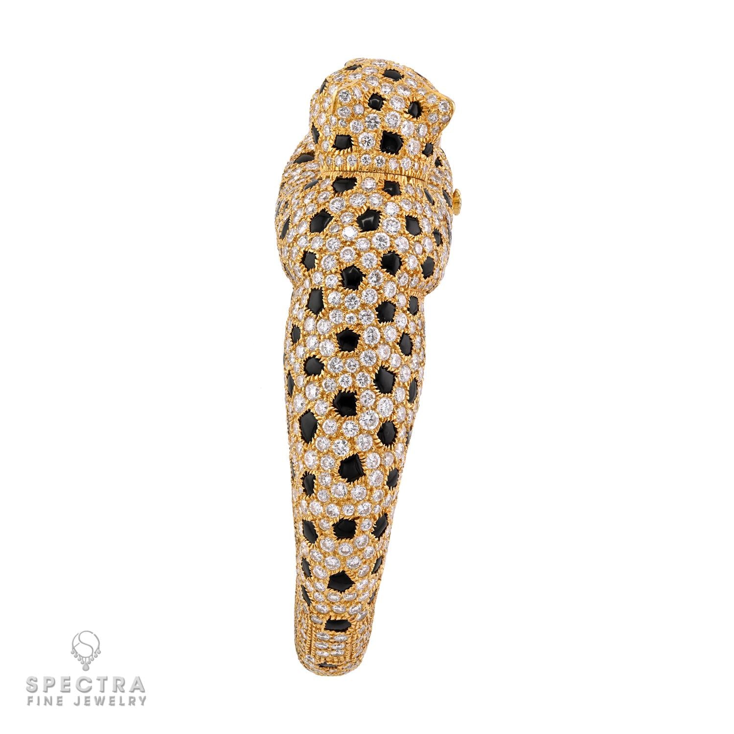 Cartier Panthère Diamond, Onyx & Emerald Bangle