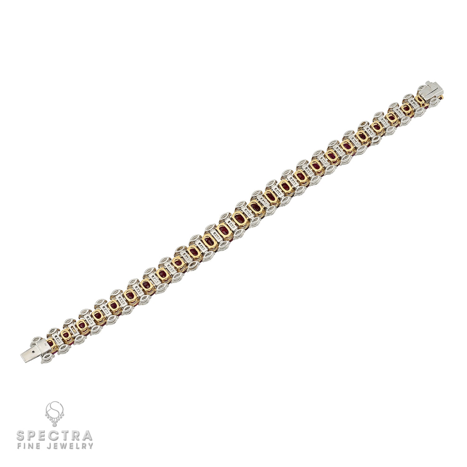 Spectra Fine Jewelry 24.71 cts. Burma Ruby & Diamond Line Bracelet