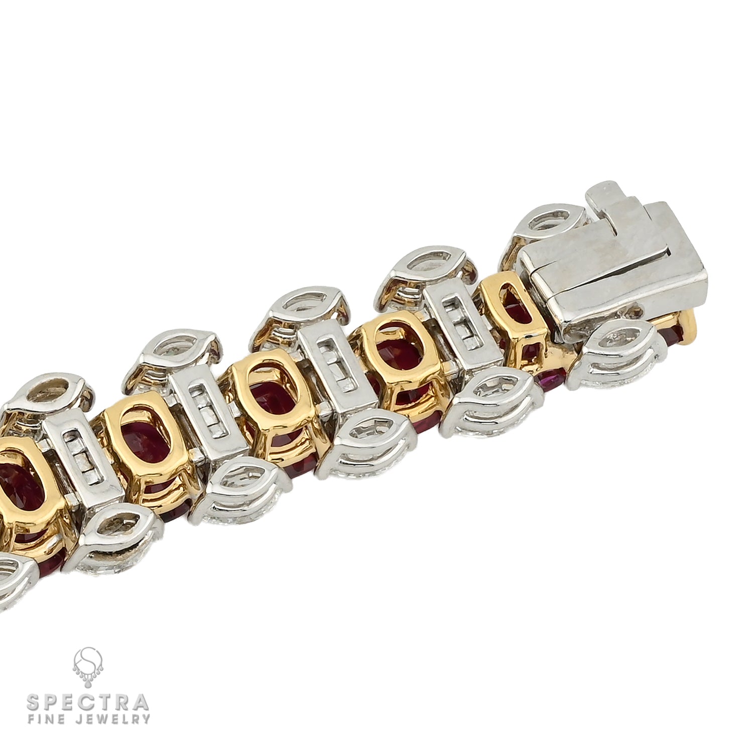 Spectra Fine Jewelry 24.71 cts. Burma Ruby & Diamond Line Bracelet