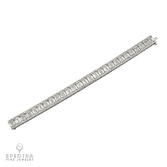 54.50ct Emerald Cut Diamond Tennis Bracelet GIA | Platinum 7