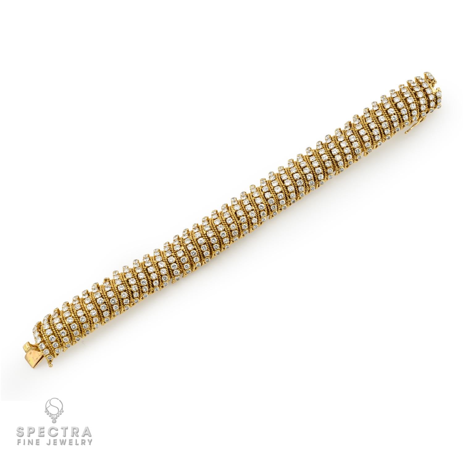 Van Cleef & Arpels Vintage 22ct Diamond Ropetwist Bracelet