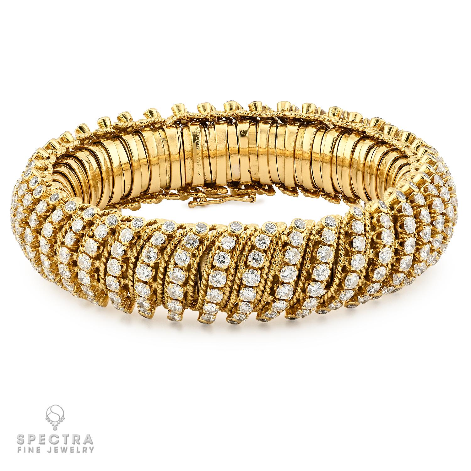 Van Cleef & Arpels Vintage 22ct Diamond Ropetwist Bracelet