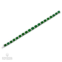 29.52ctw Colombian Emerald & Diamond Bracelet | Spectra Fine Jewelry