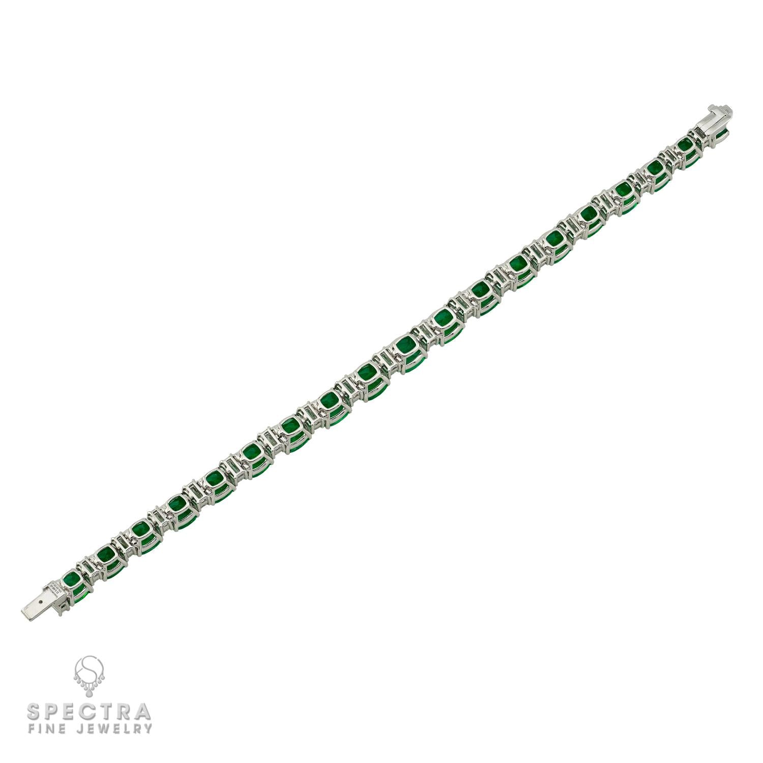 29.52ctw Colombian Emerald & Diamond Bracelet | Spectra Fine Jewelry