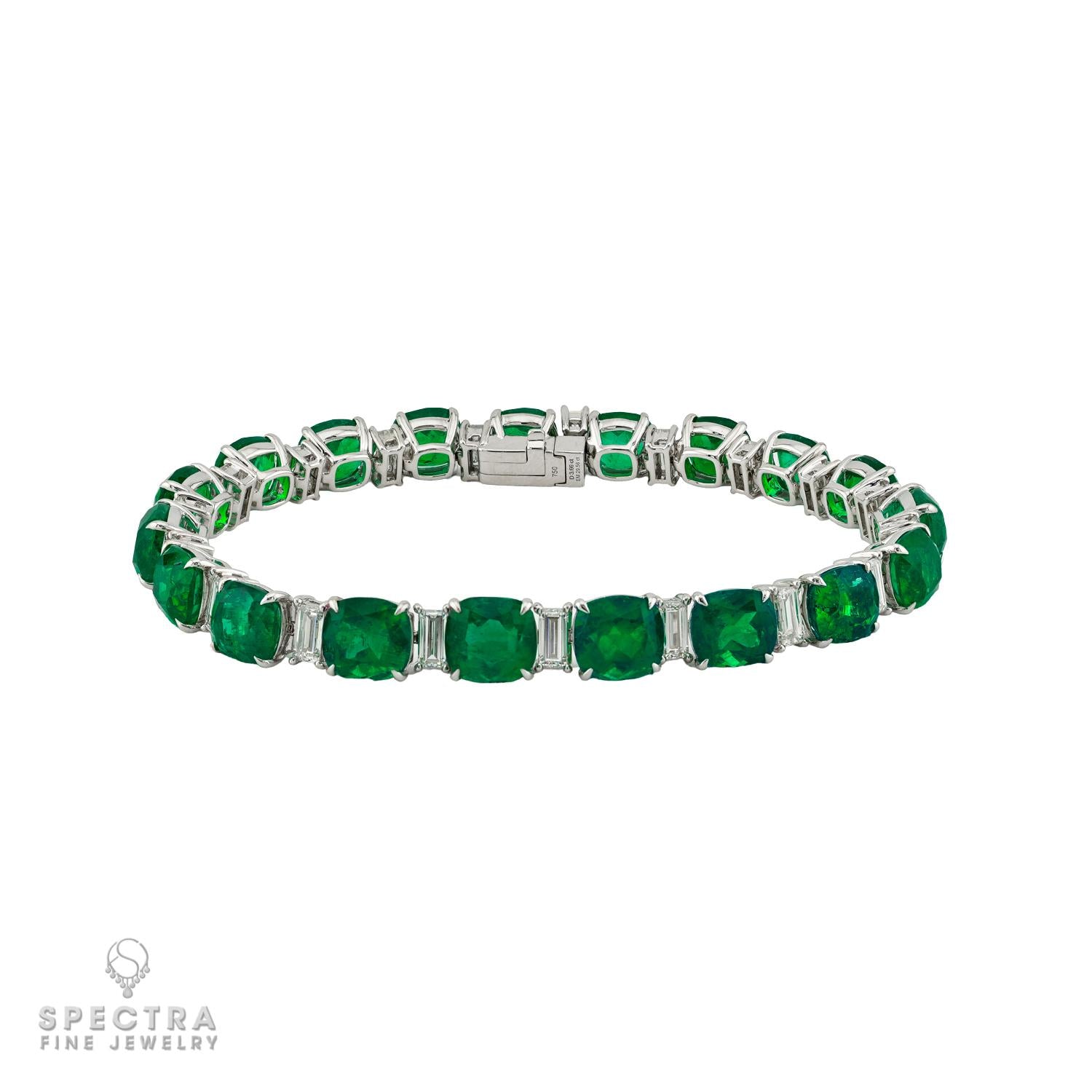 29.52ctw Colombian Emerald & Diamond Bracelet | Spectra Fine Jewelry