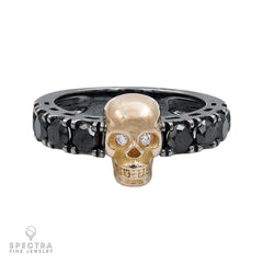 Black Diamond Skull Ring: Elegance Meets Edge
