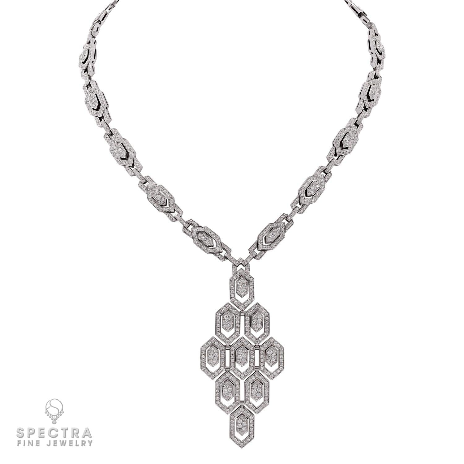 Bulgari 18k White Gold and Diamond Necklace: A Timeless Masterpiece of Elegance