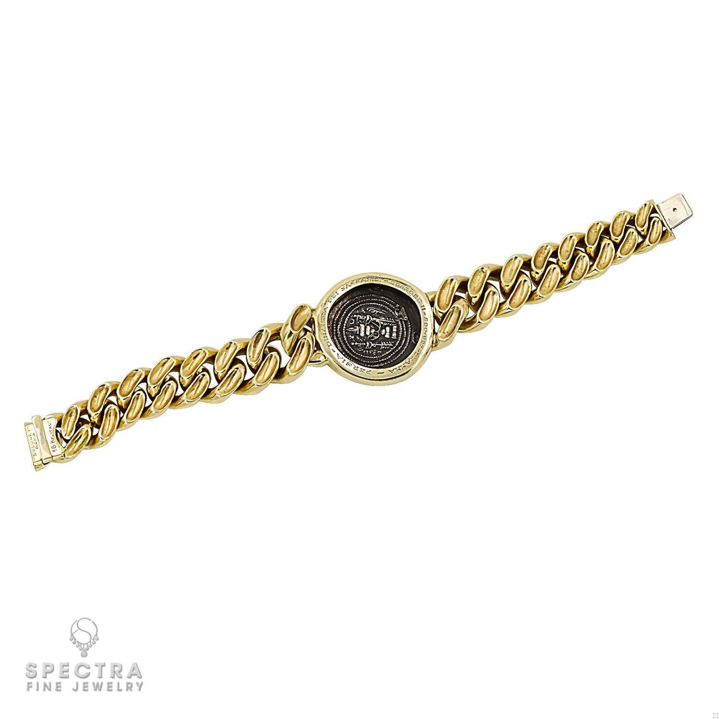 Bulgari Monete Chain Bracelet in 18K Yellow Gold – Signed Jewelry