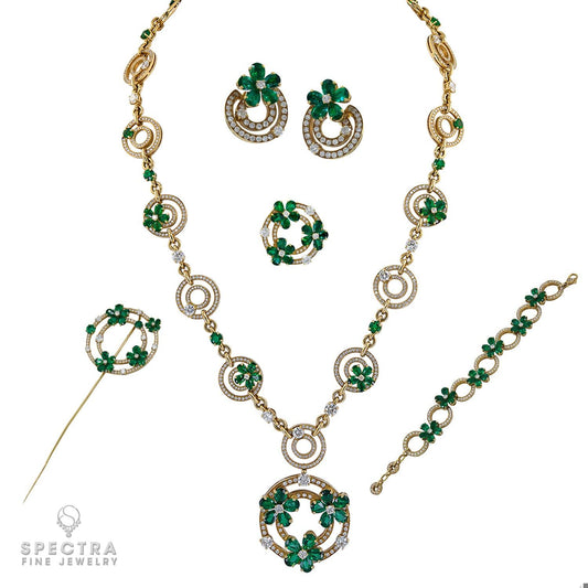 Bulgari Contemporary Diamond Emerald Parure Suite