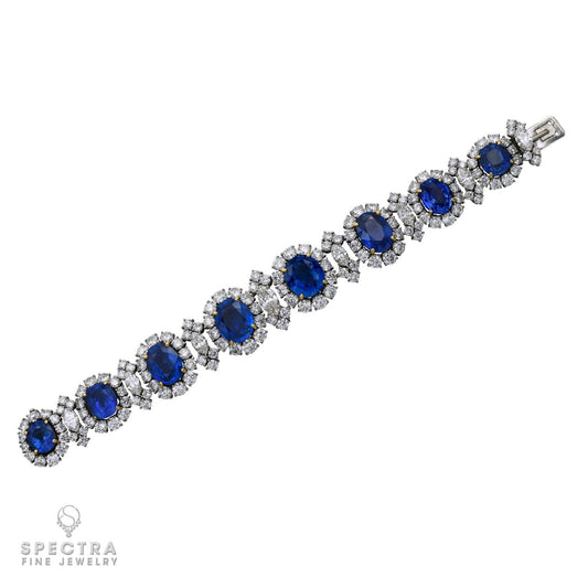 Bulgari Vintage Mid-Century 62 ct. Sapphire, Diamond Bracelet