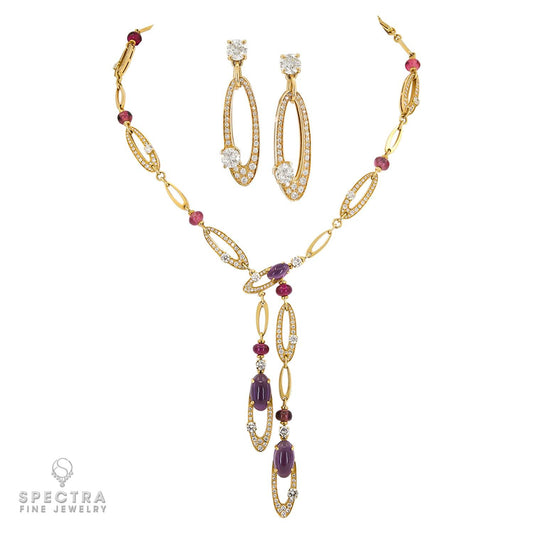 Bulgari's Multi-colored Gem Diamond 'Elisa' Set
