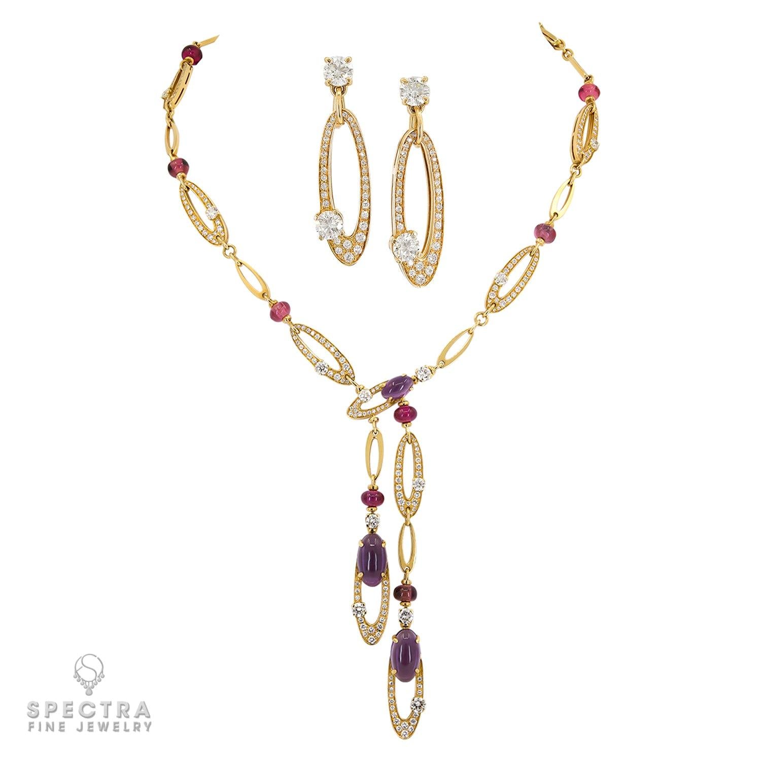 Bulgari's Multi-colored Gem Diamond 'Elisa' Set