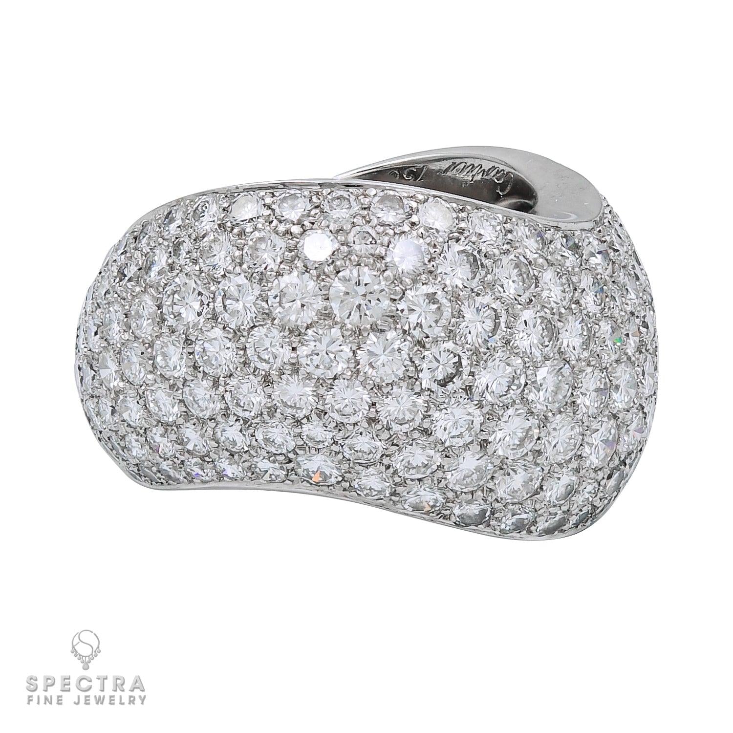 Signed Cartier Diamond Demi Bombe Ring