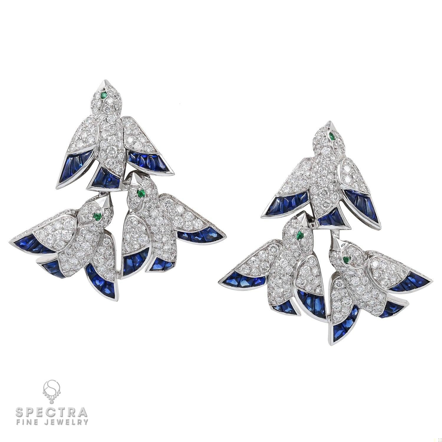 Cartier 'Les Oiseaux Liberees' Sapphire Diamond Suite