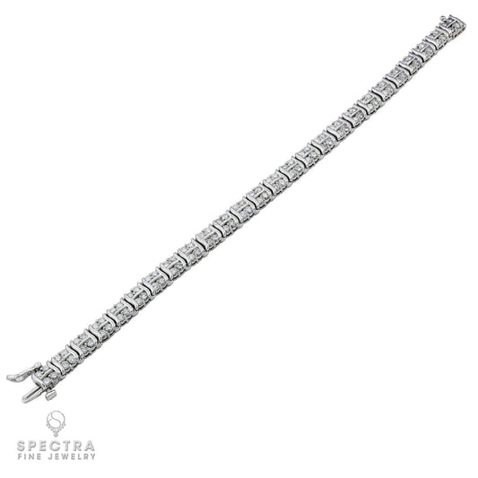 5.20 ct Diamond Line Tennis Bracelet in 14K White Gold – Contemporary Fine Jewelry