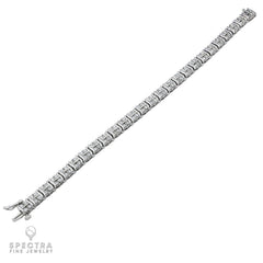 5.20 ct Diamond Line Tennis Bracelet in 14K White Gold – Contemporary Fine Jewelry